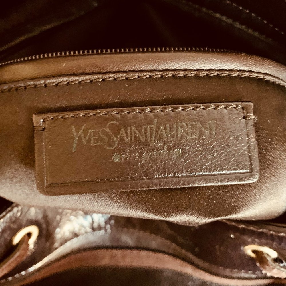 YVES SAINT LAURENT YSL SEVERINE LEATHER TOTE W DUST BAG MADE IN ITALY - Picture 12 of 16